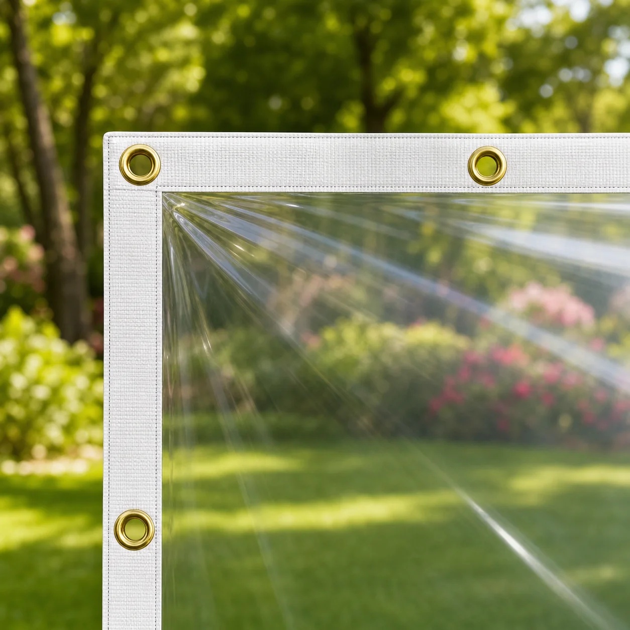 Heavy-Duty Clear/Transparent Tarp – 6×8 ft Waterproof Cover with Gromments