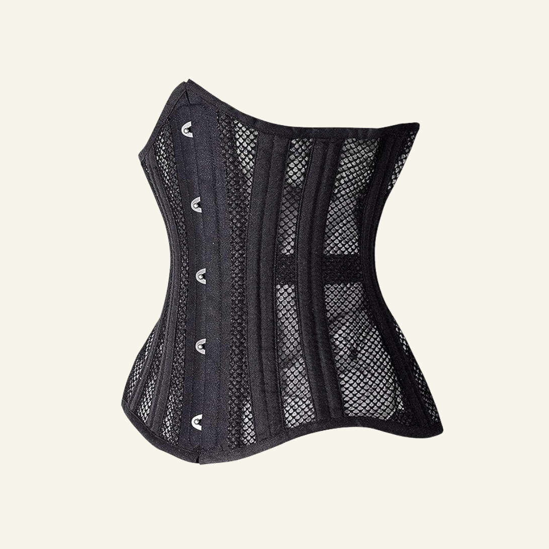 SHAPERX Longline 24-Steel-Bones Heavy Duty Cincher Weight Loss Corset – Mesh / M