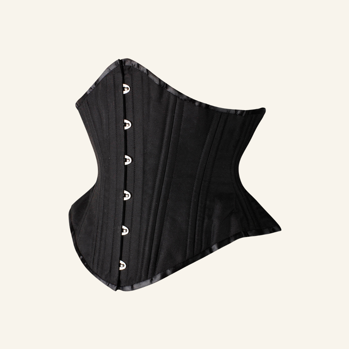 SHAPERX Women’s Heavy Duty Corset Underbust Waist Trainer – Black / L