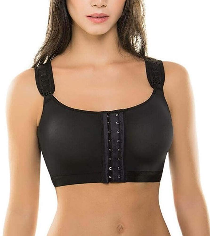 Shape Rx Front Closure Recovery Bra – Black / XL