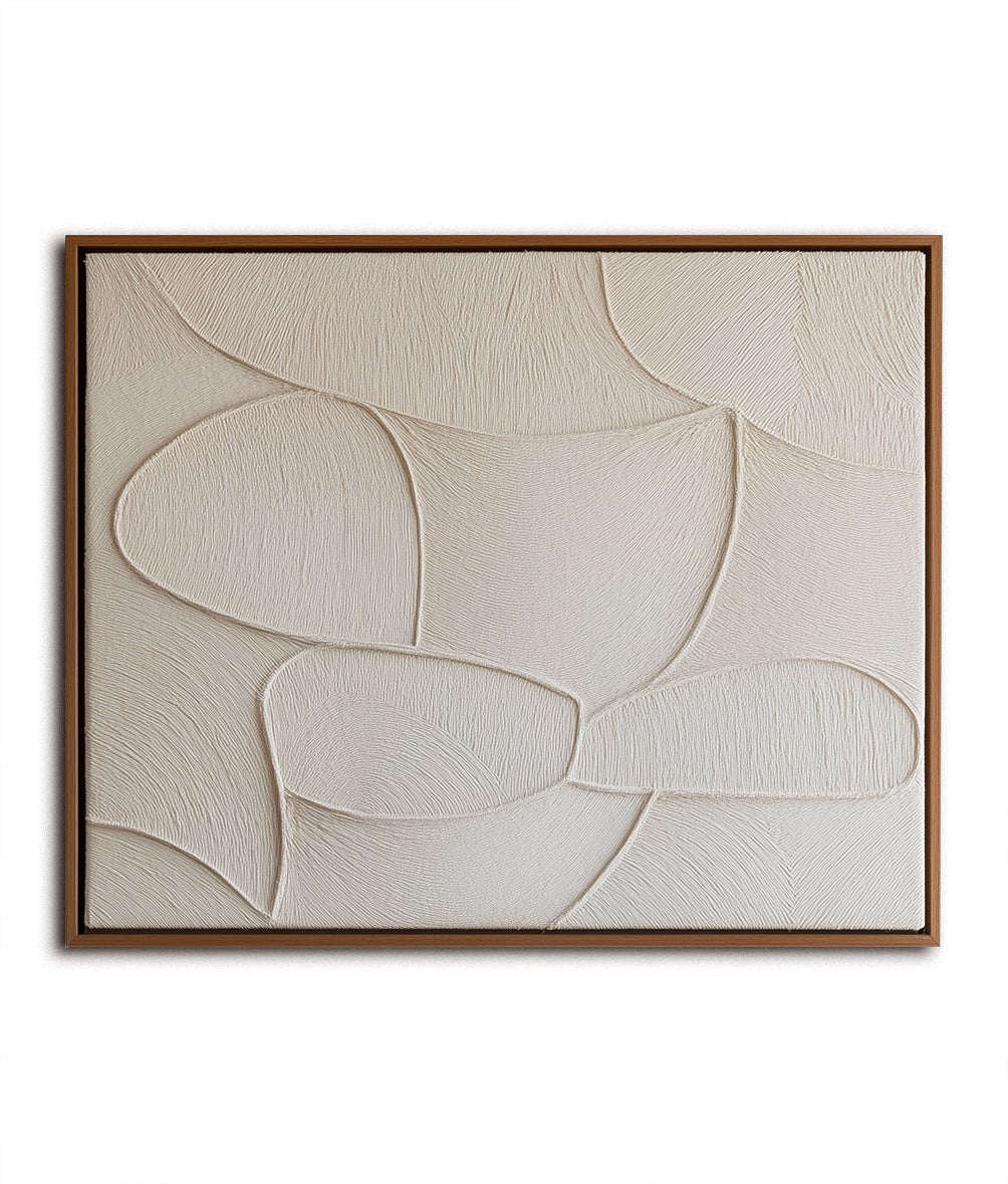 Whispered Forms – Neutral Textured Abstract Wall Art with Organic Shapes, Modern Minimalist Home Decor for Living Room & Bedroom