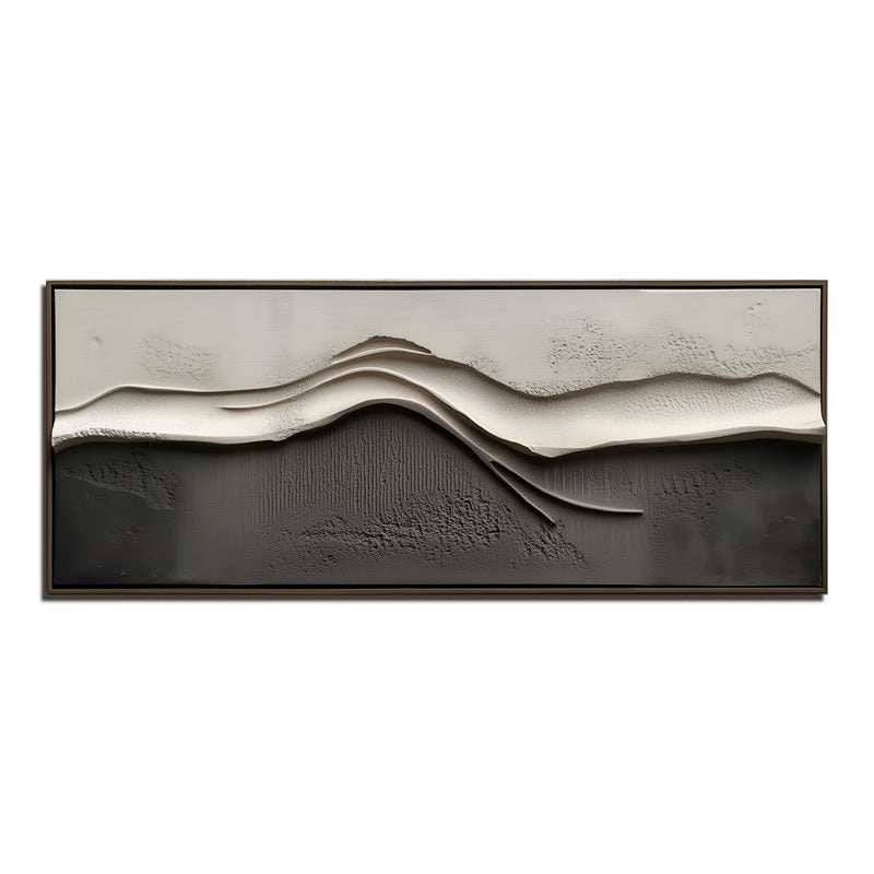 Serene Horizons-Modern Textured Abstract Landscape Painting for Living Room or Office Decor