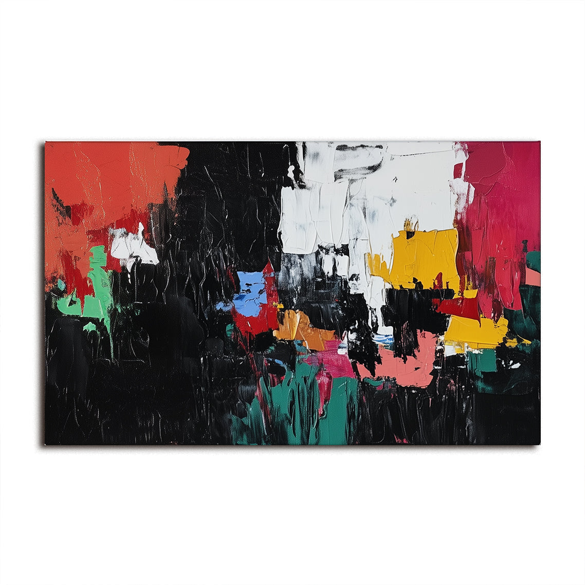Urban Rhythm – Bold Abstract Colorful Oil Painting for Living Room Decor